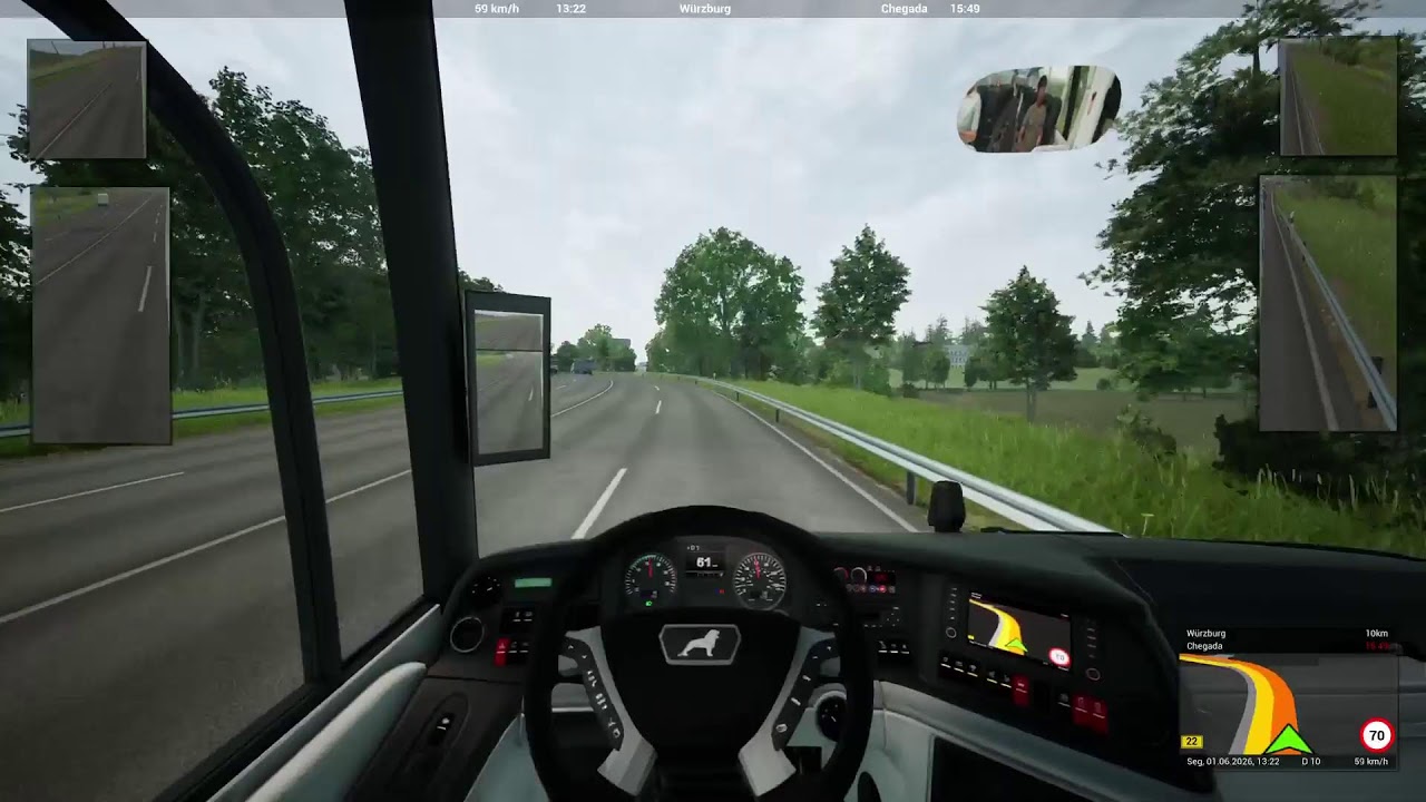 Fernbus Coach Simulator PS5 Rota Original Linha X110 Berlim - Freiburg Parte 2