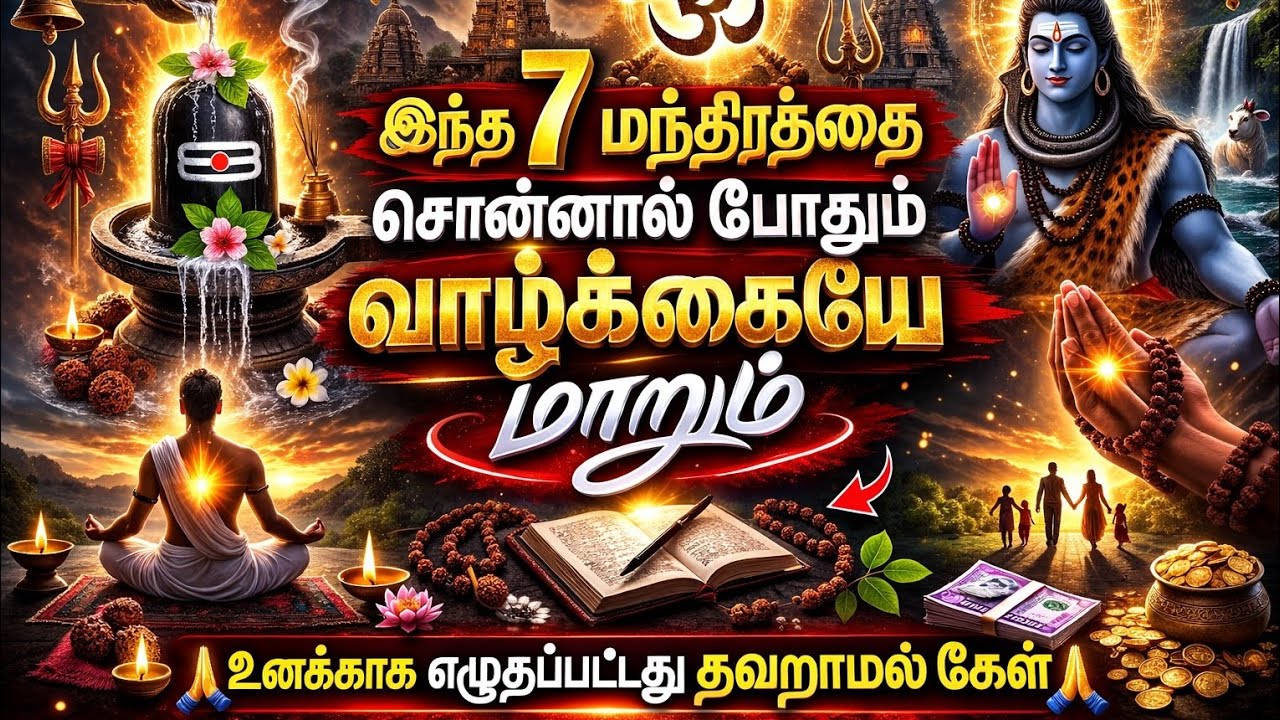 இந்த 7 மந்திரத்தை சொன்னால் போதும் | உன் வாழ்க்கையில் அதிசயம் நடக்கும் | தவறாமல் கேள் #சிவன் #sivaya