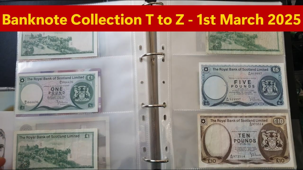 Banknote Collection T to Z, 1st March 2025 #banknotes #banknotecollection #money #currency
