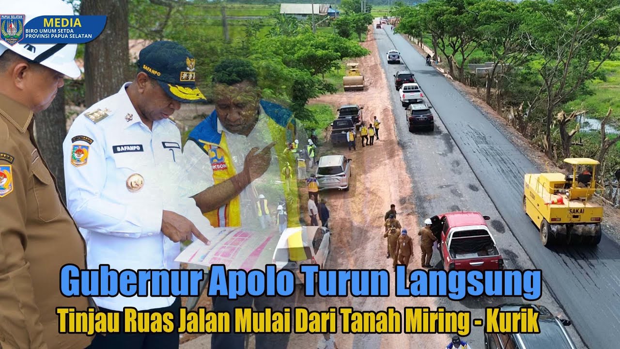 Gubernur Apolo Turun Langsung, Tinjau Pembangunan Ruas Jalan Provinsi