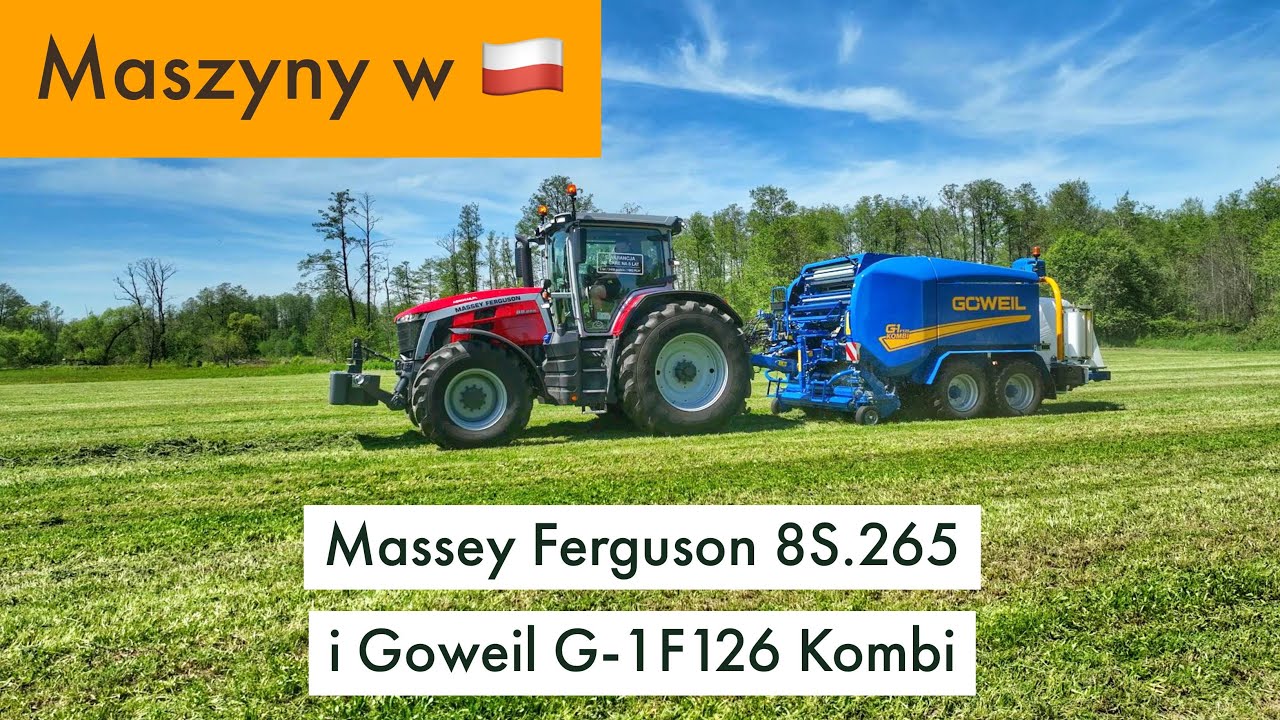 Massey Ferguson 8S 265 i Prasa Goweil G 1F125 Kombi | Zielone żniwa | Maszyny w 🇵🇱 | Gospodarz.pl