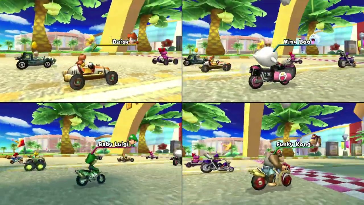 Mario Kart Wii ✦ 4 Players #647 (3 Tracks) 150cc