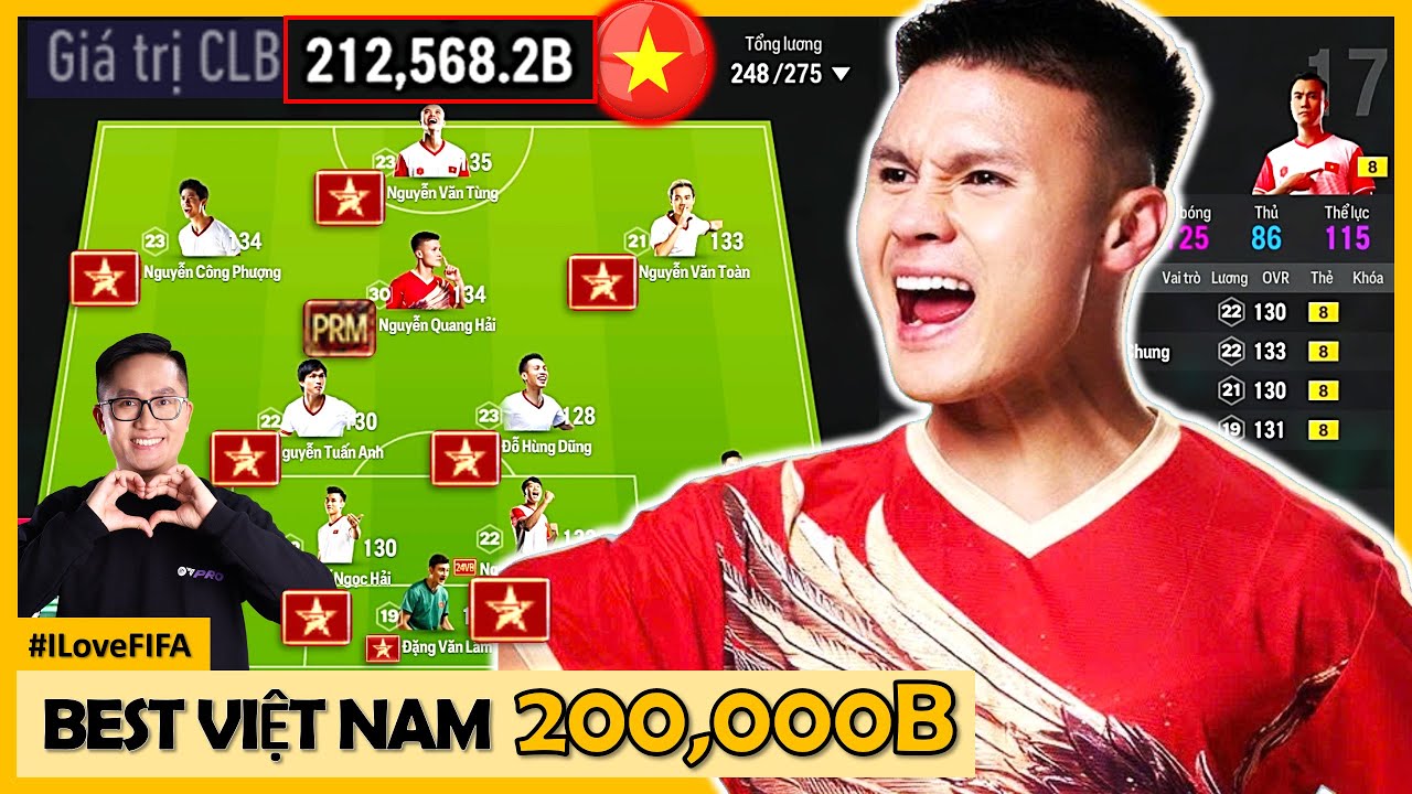 Ph&aacute; Căng 200.000 Tỷ BP Tươi I Love X&acirc;y Dựng ĐỘI H&Igrave;NH VIỆT NAM Cực Khủng Cung Quang Hải PRIME !!!