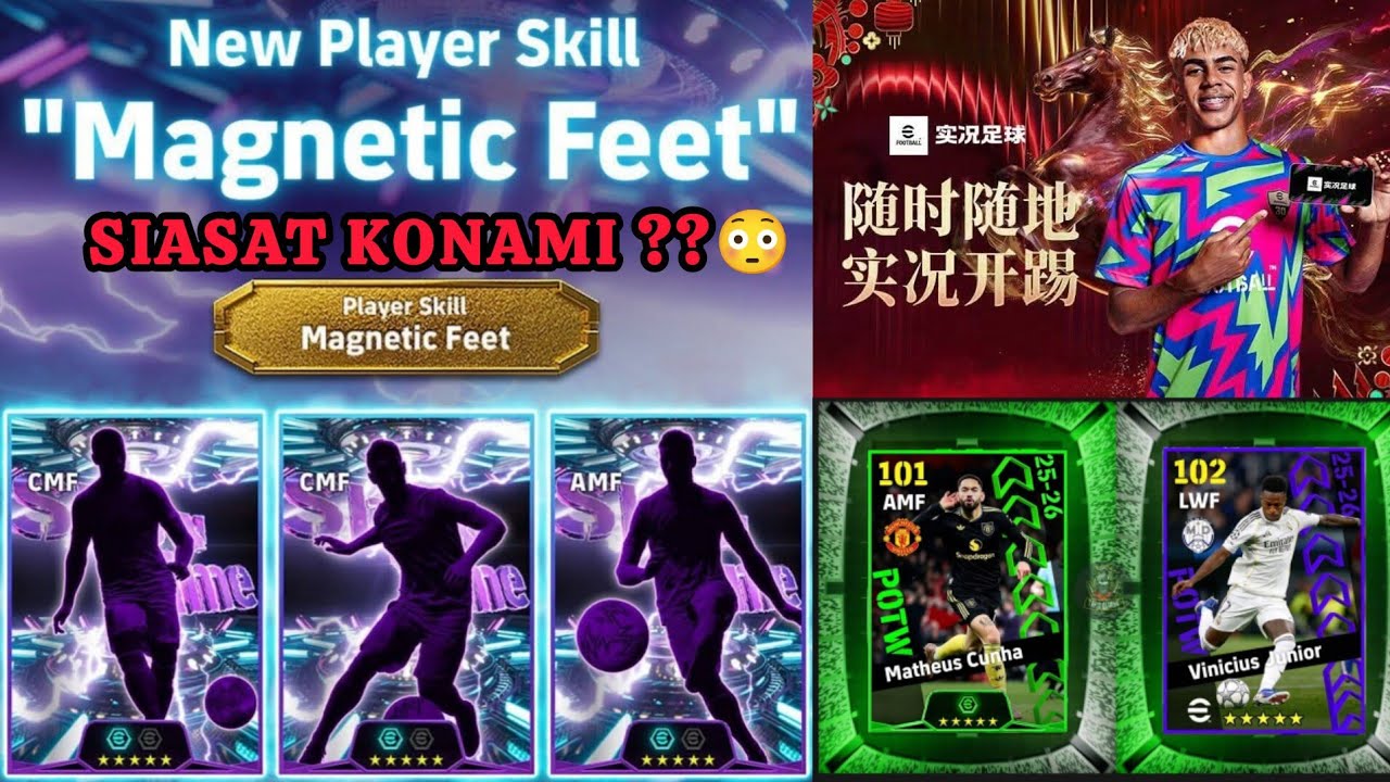 SHOWTIME MAGNETIC FEET⁉️ GIMMICK KONAMI KAMPRET💀 POTW IJO DAN UCL‼️INFO UPDATE MT eFootball 2026