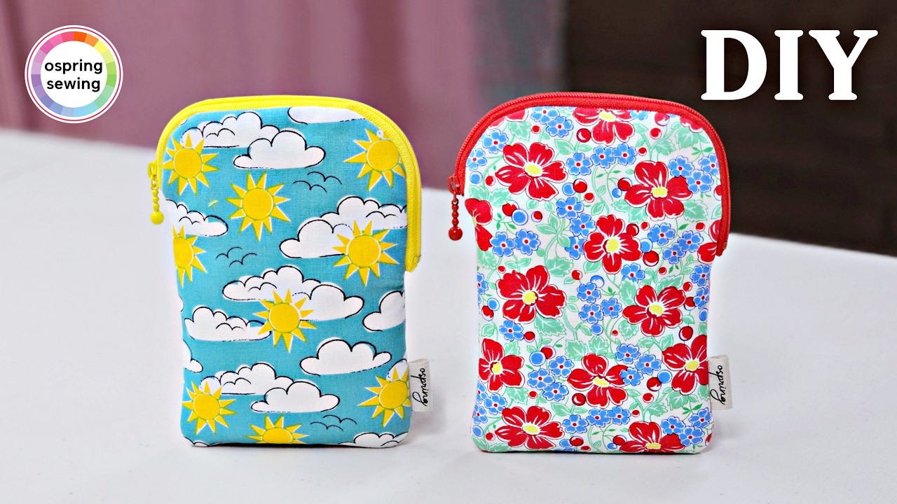 [Сделай сам] Милая косметичка на молнии! Пошаговая инструкция ☀️ ospring sewing