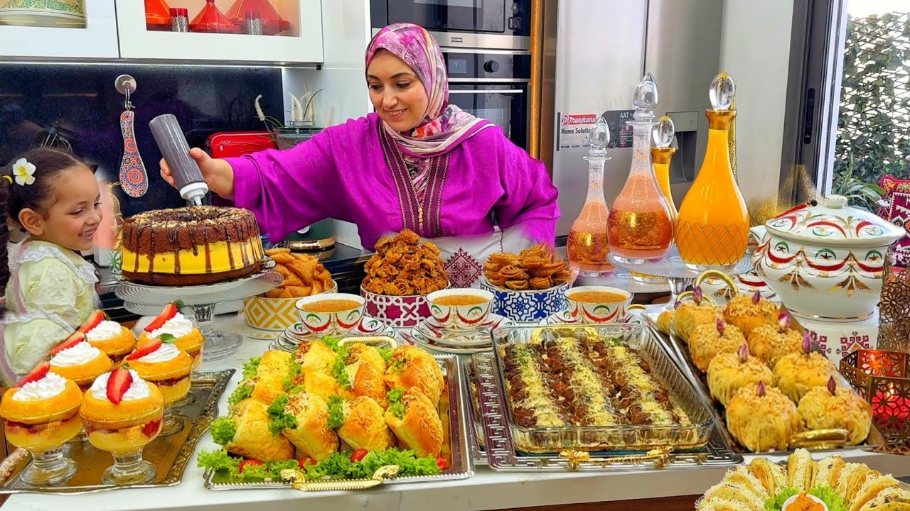 فطور خامس بعجينة وحدة  المالح والحلو بريوش سائل، كيك بارد لطبقات عشاء  وسحور