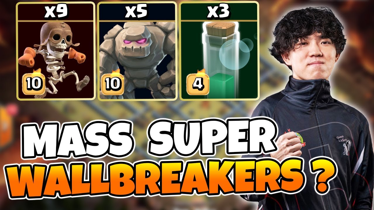 Klaus BREAKS Clash with 9 Super Wallbreakers & 5 GOLEMS