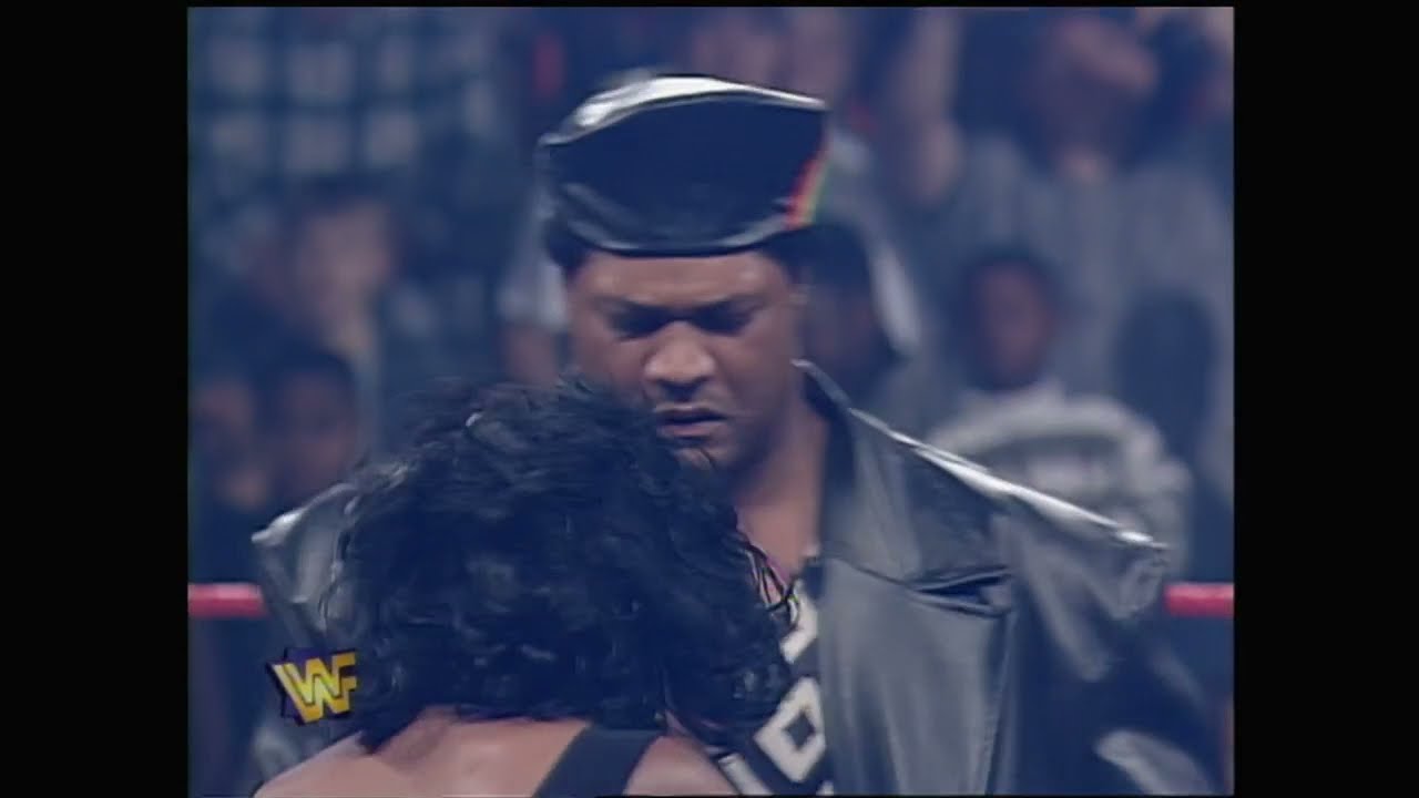 Nation of Domination Entrance + Footage of Ahmed Johnson putting Nation member through a Table! WWF