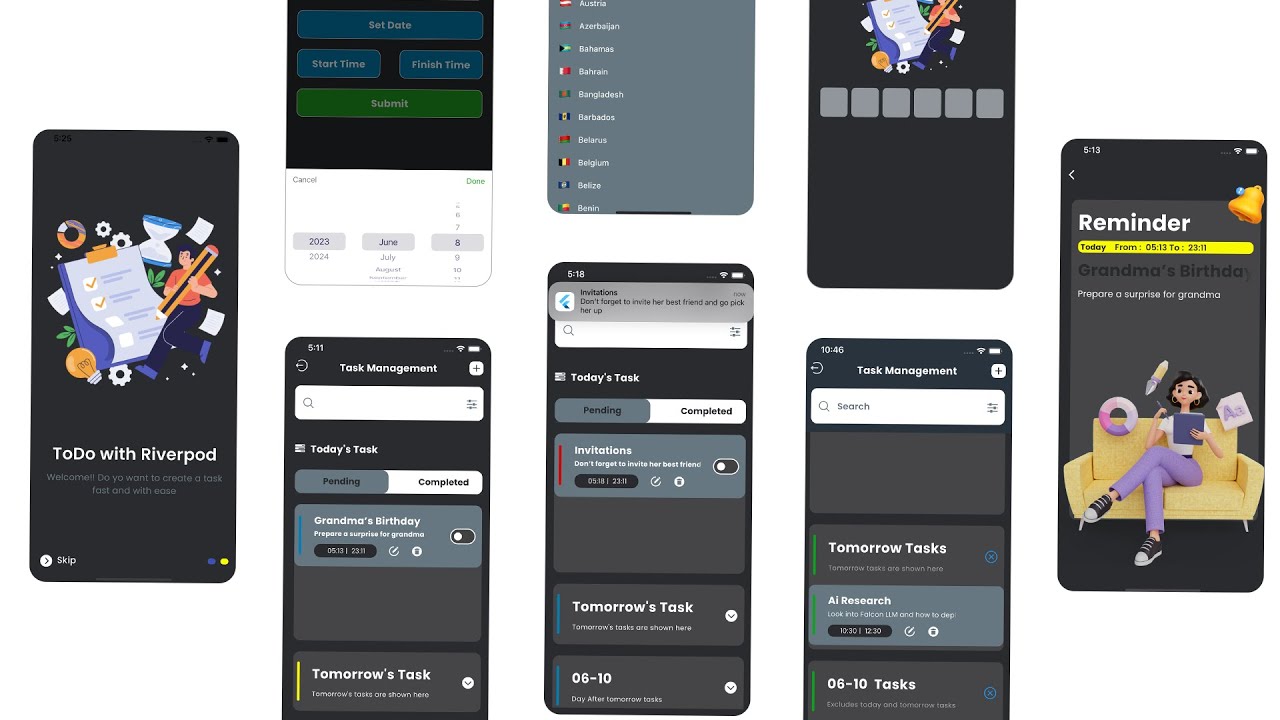 Flutter Riverpod 2.0 | Notification | Sqlite | Firebase | Task Management App Tutorial