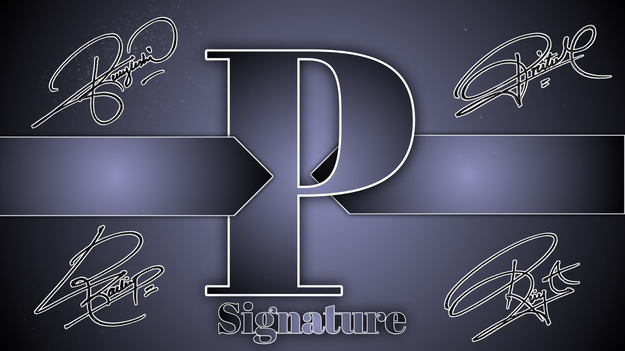 Signature style of your name | Best design of signature P | P Signature style