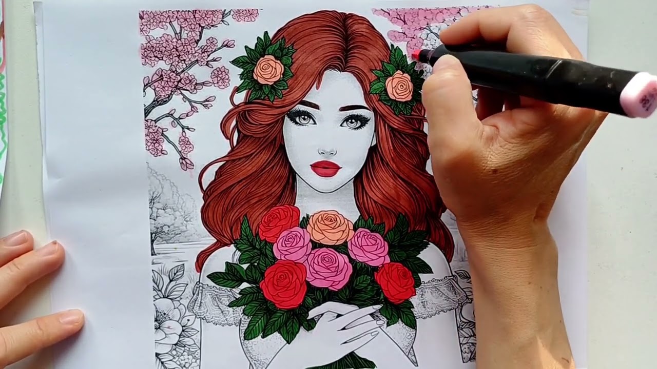 Peaceful Coloring Process ✨ | Piano Music | Relax & Unwind