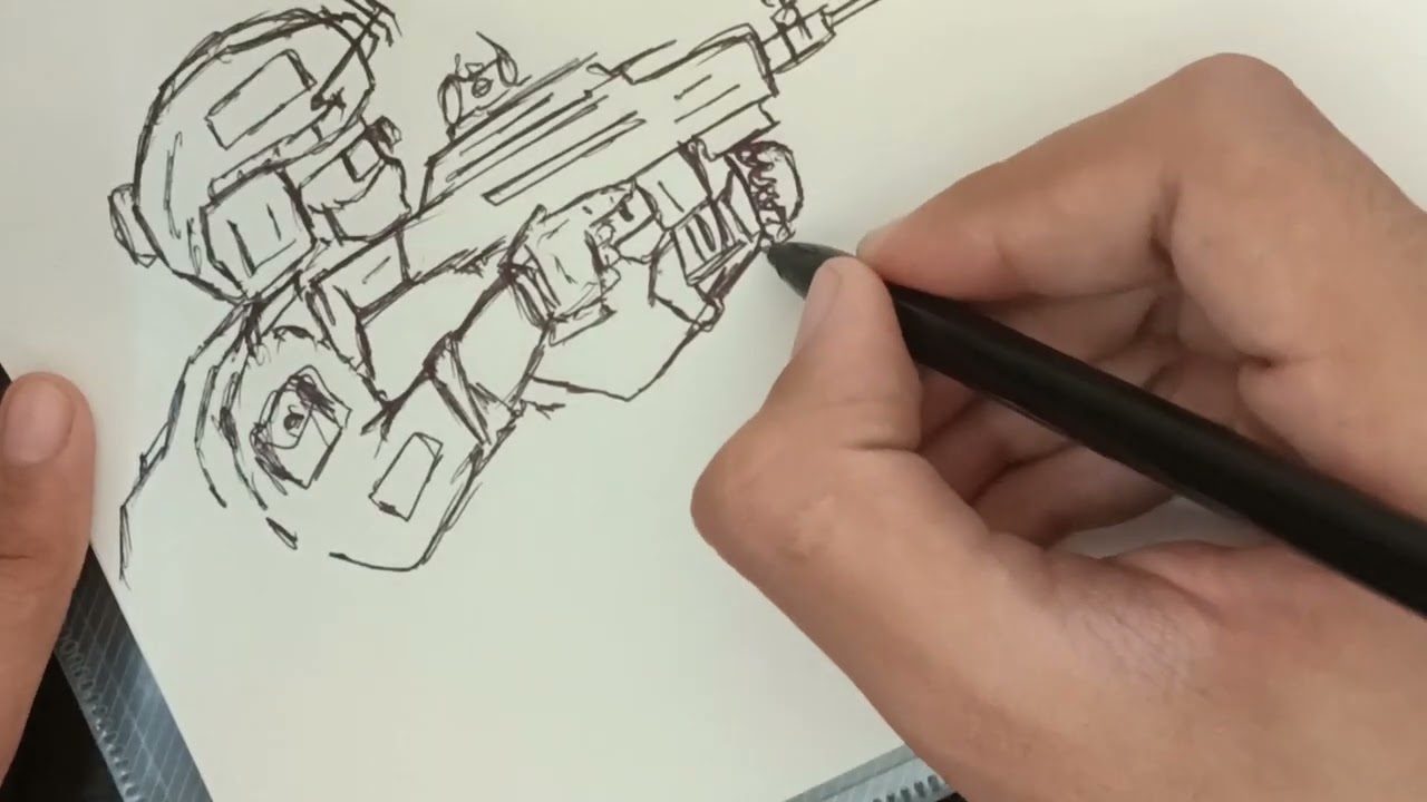 how to draw a soldier