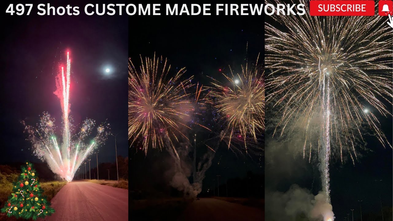 497 SHOTS CUSTOM MADE FIREWORKS CAKE 2023 | MERRY CHRISTMAS🎄🎅