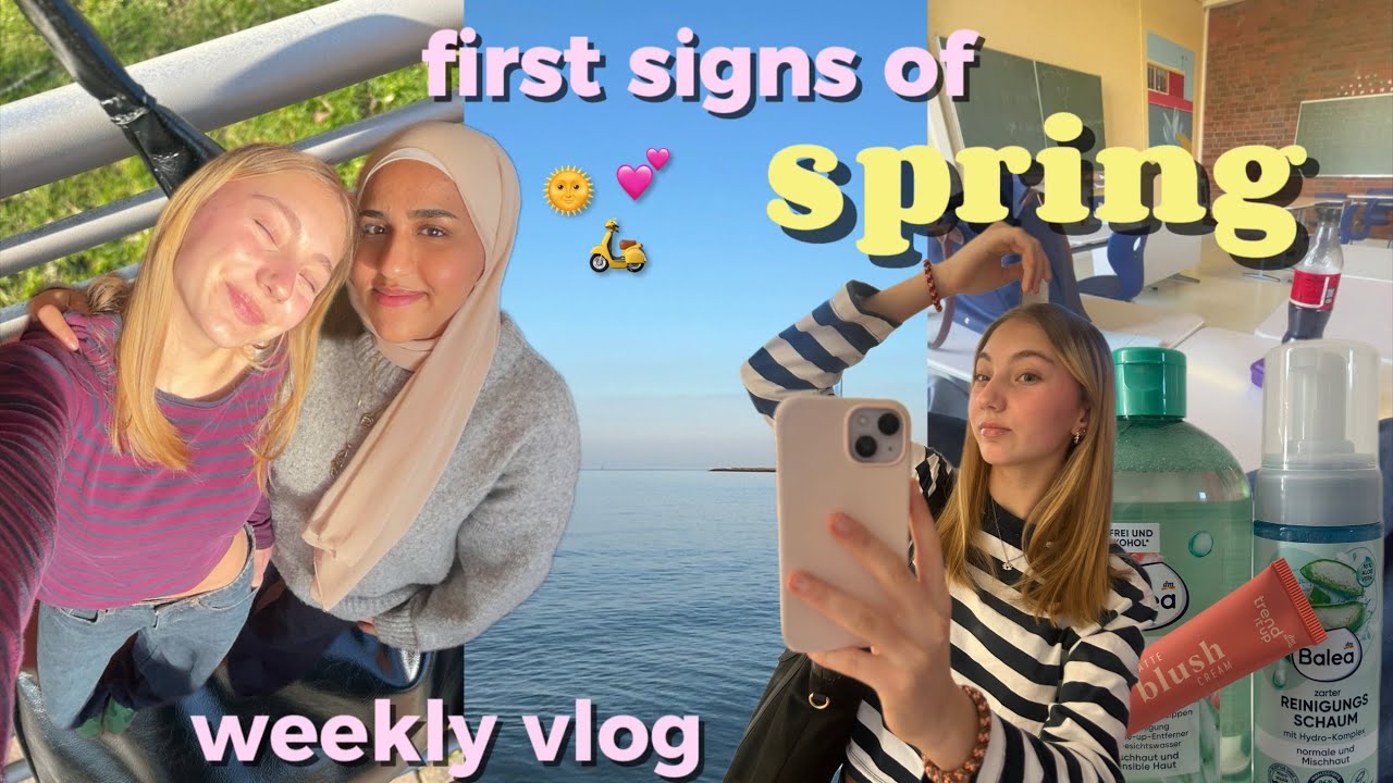 first signs of SPRING 🌷🛵🌞 *one week in my life | oberstufe, fußball, outfits* 