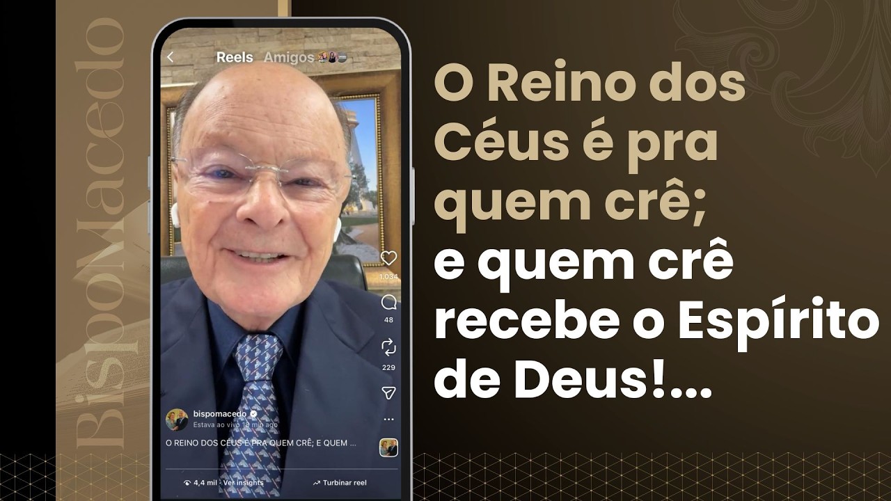 O Reino dos Céus é pra quem crê; e quem crê recebe o Espírito de Deus!... - Meditação Matinal 01/03