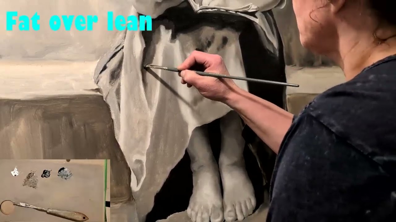 Vlog9 Bouguerau's La Leçon Difficile – Grisaille Study for the Skirt