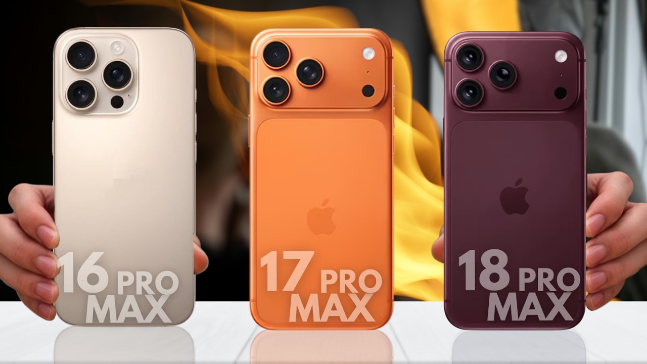 iPhone 18 Pro Max против iPhone 17 Pro Max против iPhone 16 Pro Max