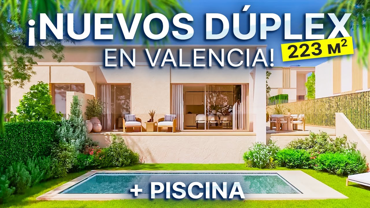 Nuevo barrio en Valencia: Dúplex modernos con piscina + muebles del promotor