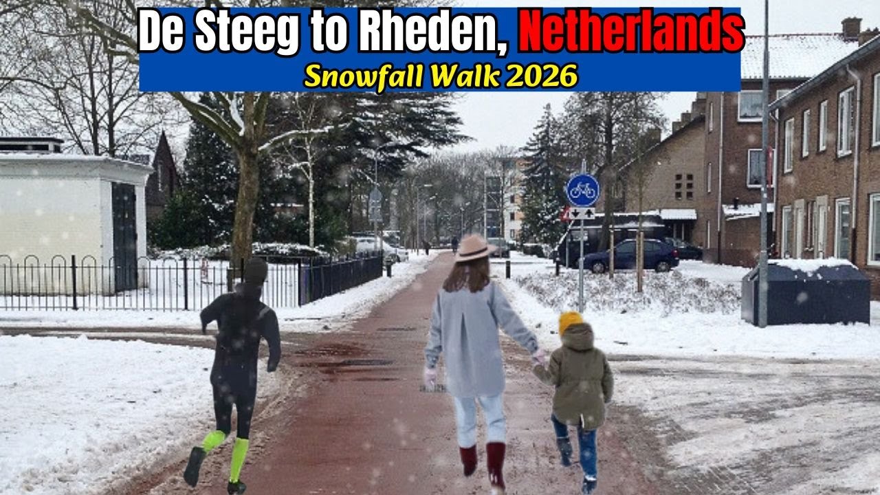 ❄️Snowfall Walk: De Steeg to Rheden, Netherlands | Winter Walk 2026