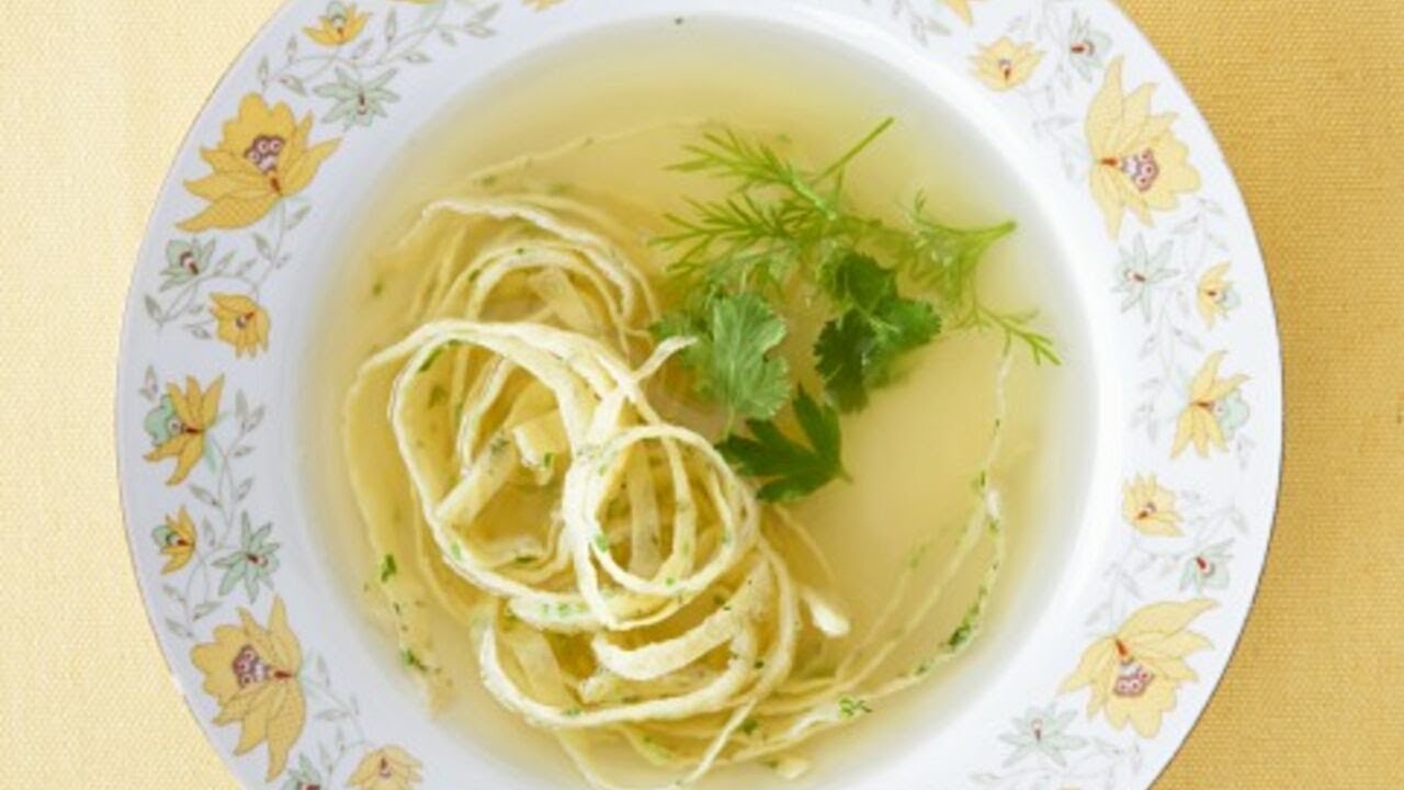 Recette : Consommé avec des nouilles
