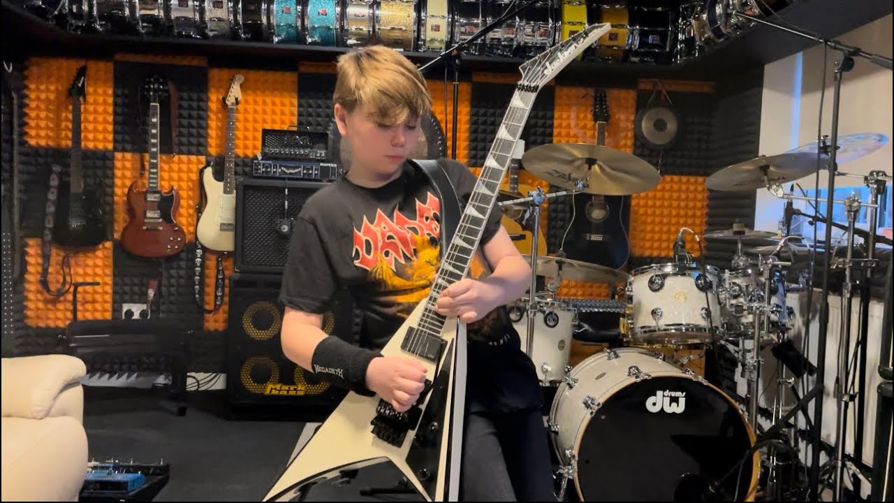 Judas Priest - Painkiller - Marcel Maminski Guitar Cover Playthrough 13 Years Old