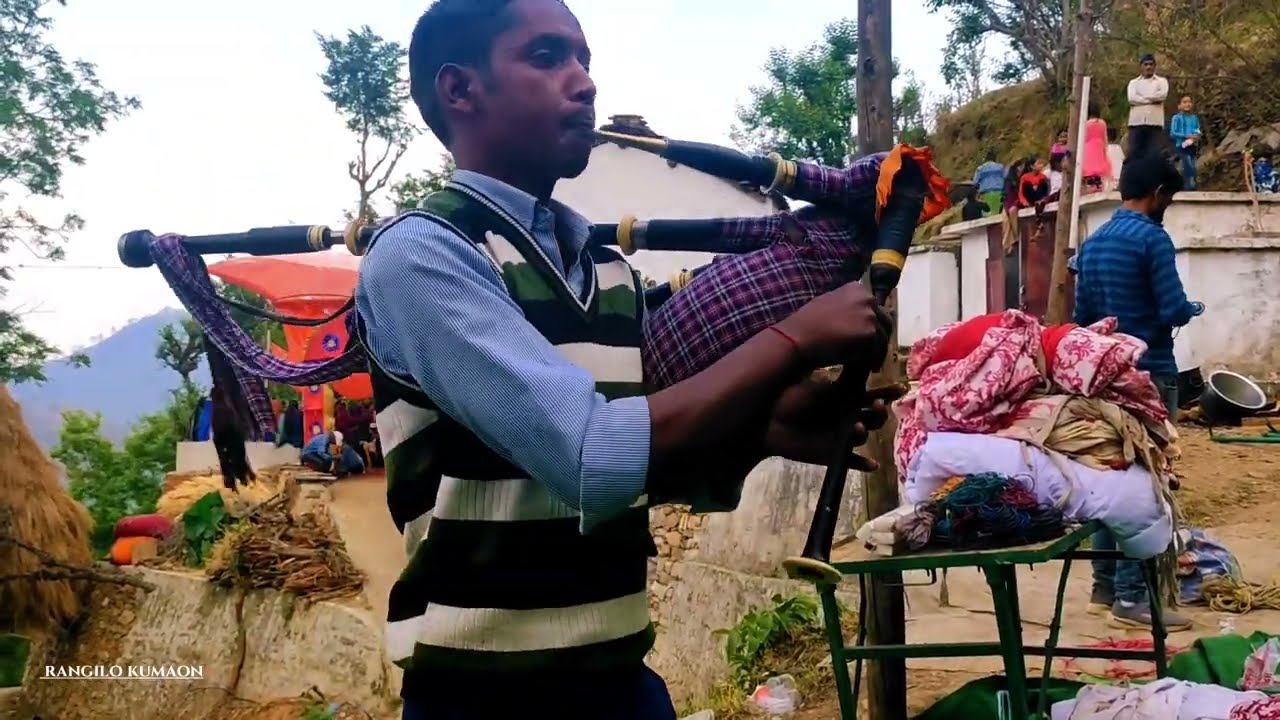 Kumauni been baja  | पहाड़ी बीनबाजा | Bagpiper at kumaoni | Dev Ram | Part2