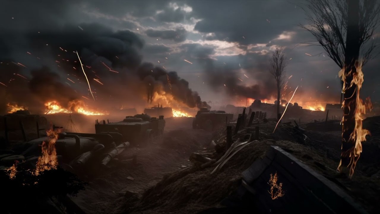 WW1 Sleeping In The Trenches - Distant Artillery War Ambience