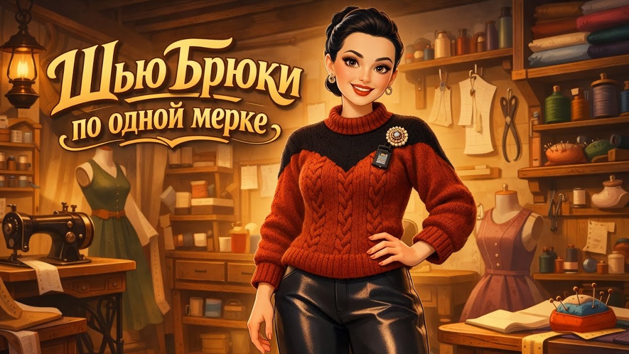 Простой способ сшить женские брюки из экокожи! Всего 1 меркa — справится даже новичок
