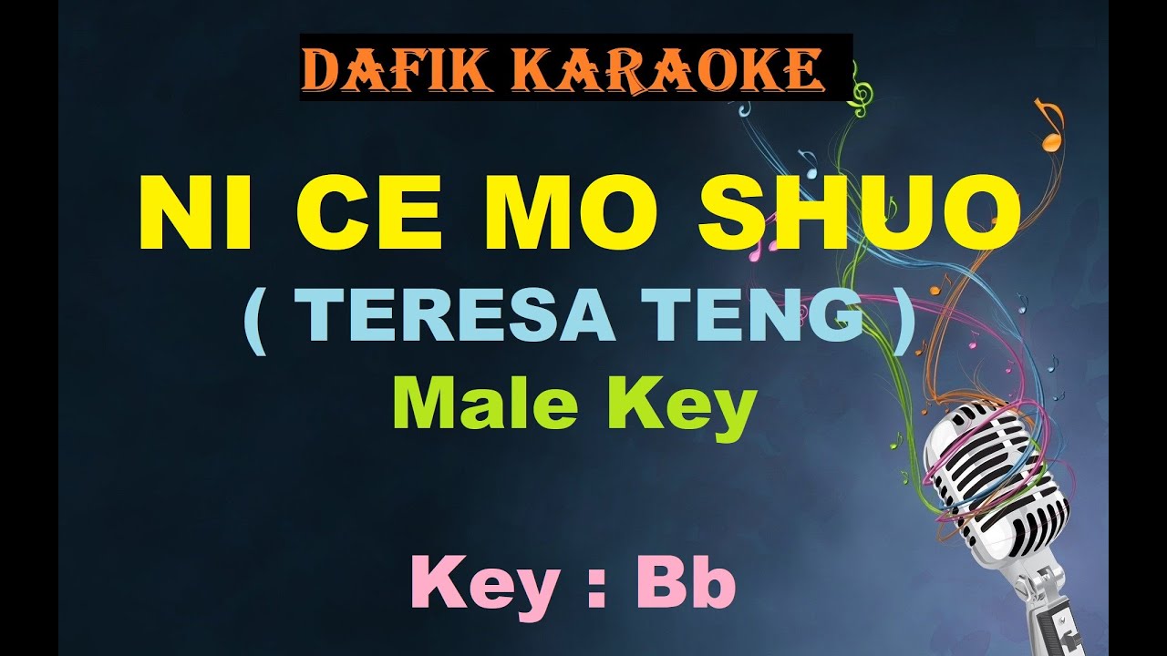 Ni Ce Mo Suo (Karaoke) Teresa Teng ,male Key Bb Mandarin