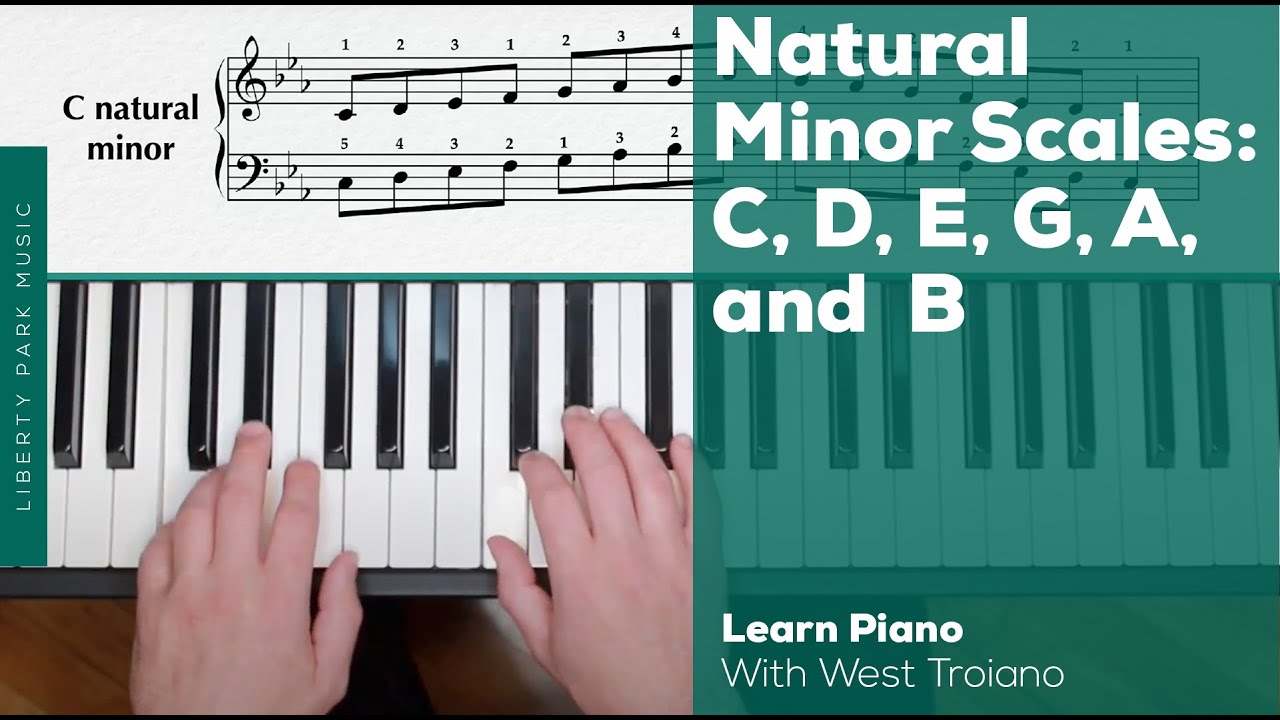 Natural Minor Scales: C, D, E, G, A, and B | Piano Techniques | Beginning Scales