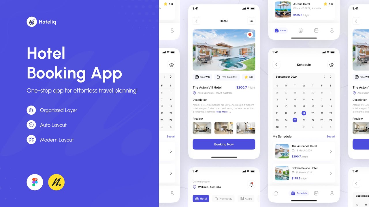 Design Booking App in Figma - UI Speed Design | Week - 27