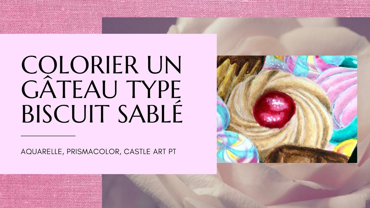tutoriel coloriage : Colorier un g&acirc;teau type biscuit sabl&eacute; &agrave; la confiture