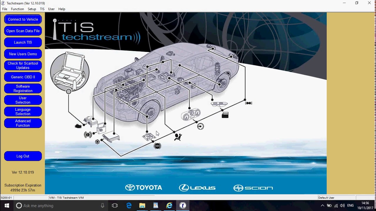 Toyota Techstream MINI VCI J 2534 на 64 bit