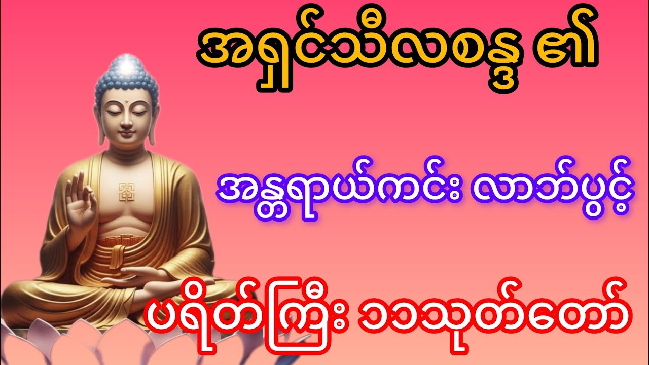 အရှင်သီလစန္ဒ ဟောကြားသော အန္တရာယ်ကင်း ပရိတ်ကြီး ၁၁သုတ်တော်