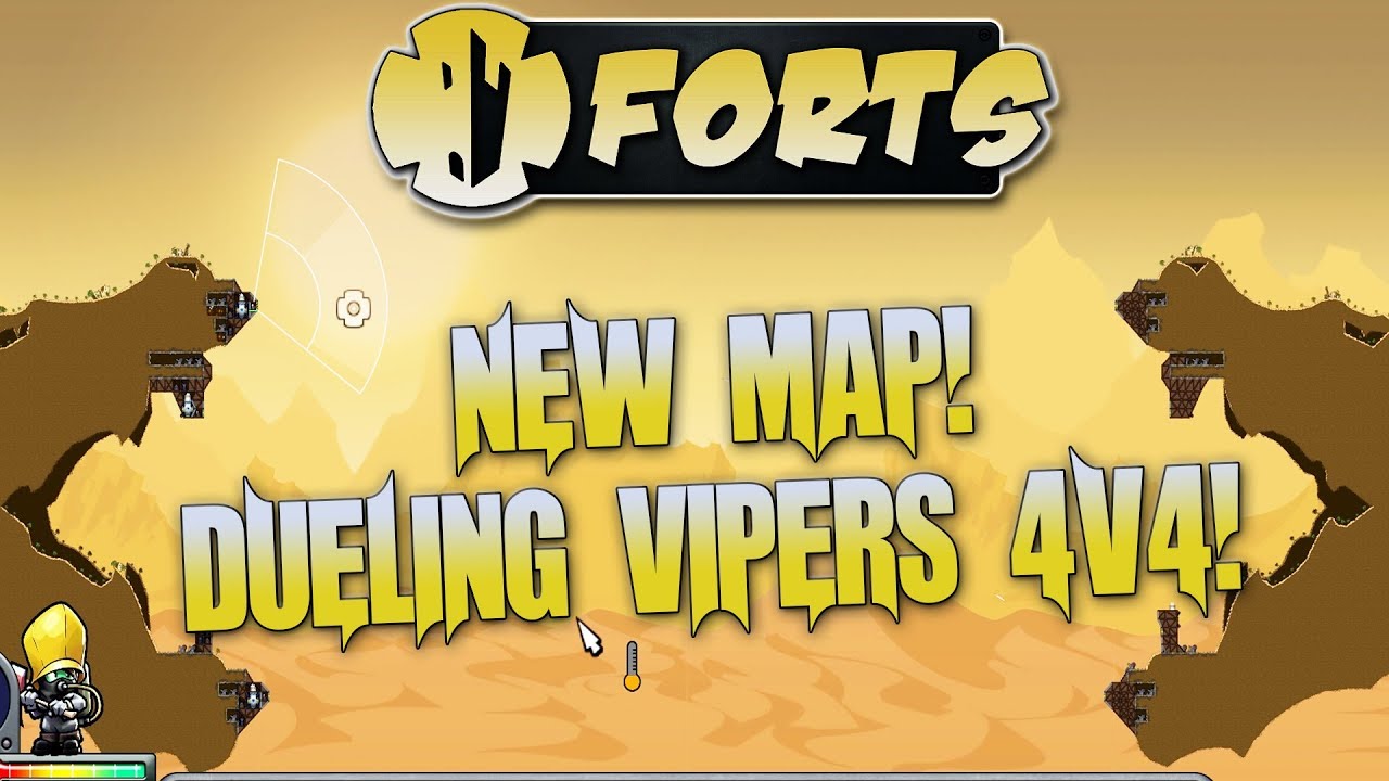 Forts Multiplayer 4v4 Gameplay Awesome New Map Dueling Vipers 4v4