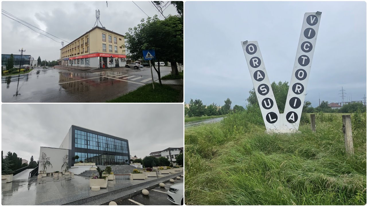 Orașul Victoria, Brașov, într-o zi ploioasă