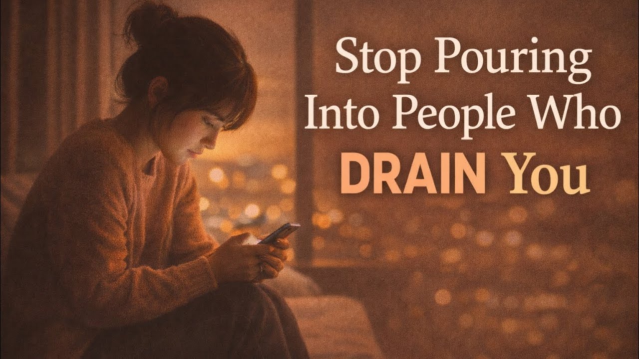 Stop Pouring Into People Who Drain You 