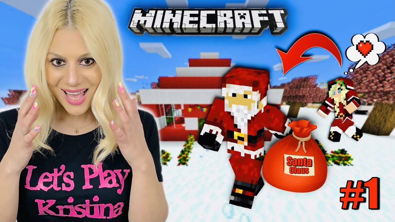 ΗΡΘΕ ΣΤΗΝ ΠΟΛΗ ΜΑΣ ΠΕΡΙΕΡΓΟΣ SANTA CLAUS MINECRAFT LET'S PLAY KRISTINA