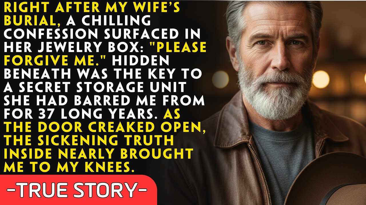 After Burying My Wife, I Opened The Storage Door She’d Kept Me Out Of For 37 Years. Then My Son