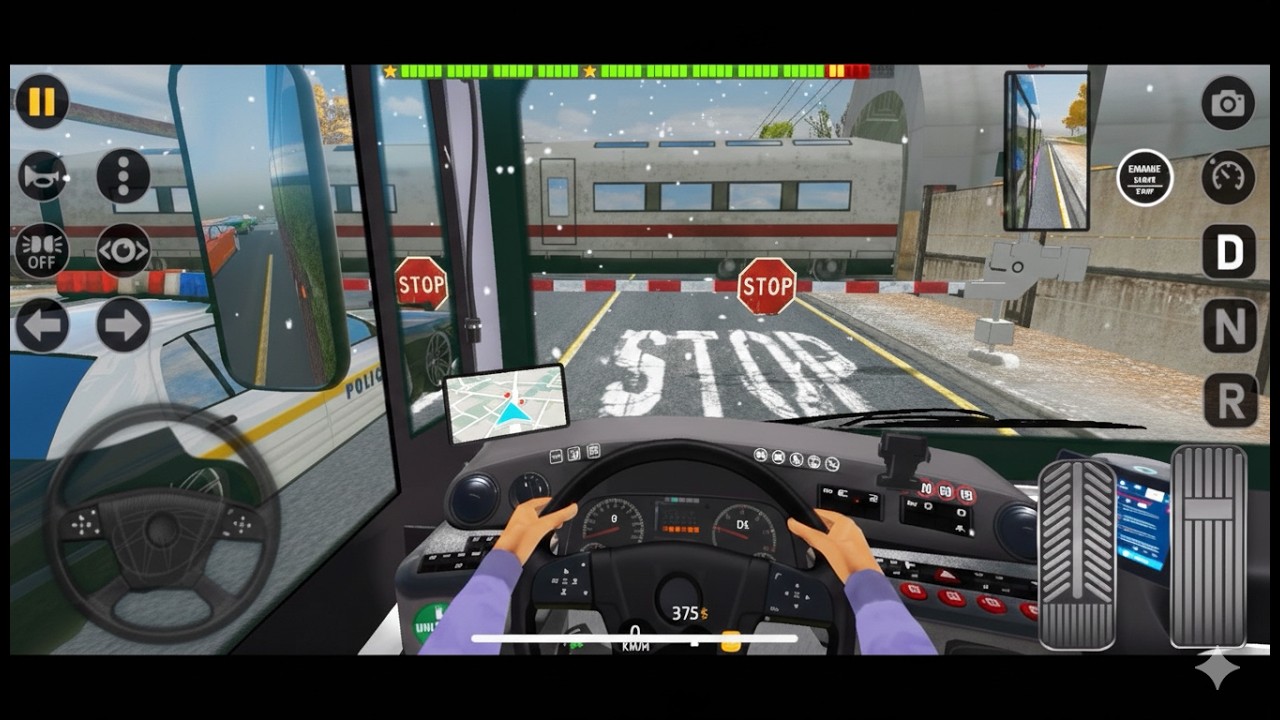 Bus Simulator : EVO 🚍 |  Driving in Texas Rain & Snow 🌧️❄️ | Mobile Gameplay🏁