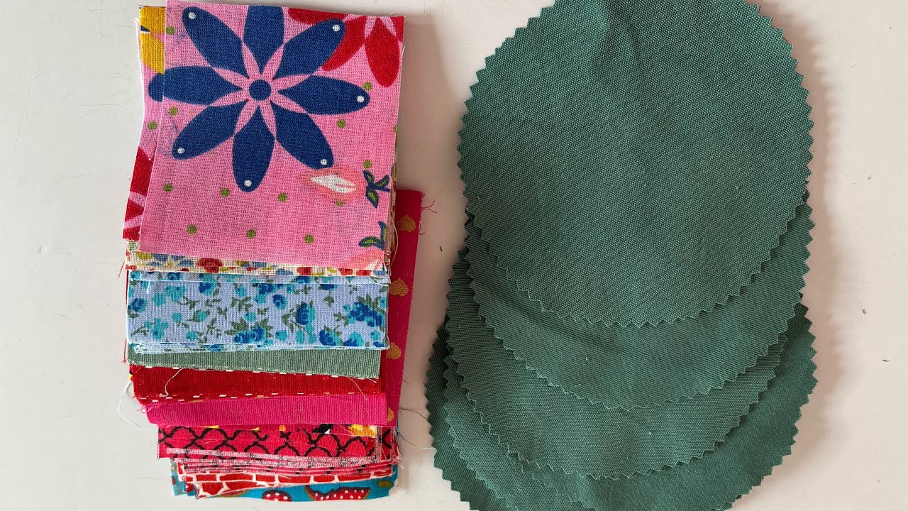 Patchwork Janela da Catedral #retalhos #scrapfabric Cathedral Window 