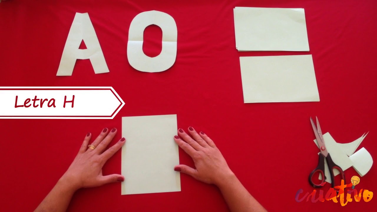 Faça letras de forma com dobradura | TUTORIAL COMPLETO