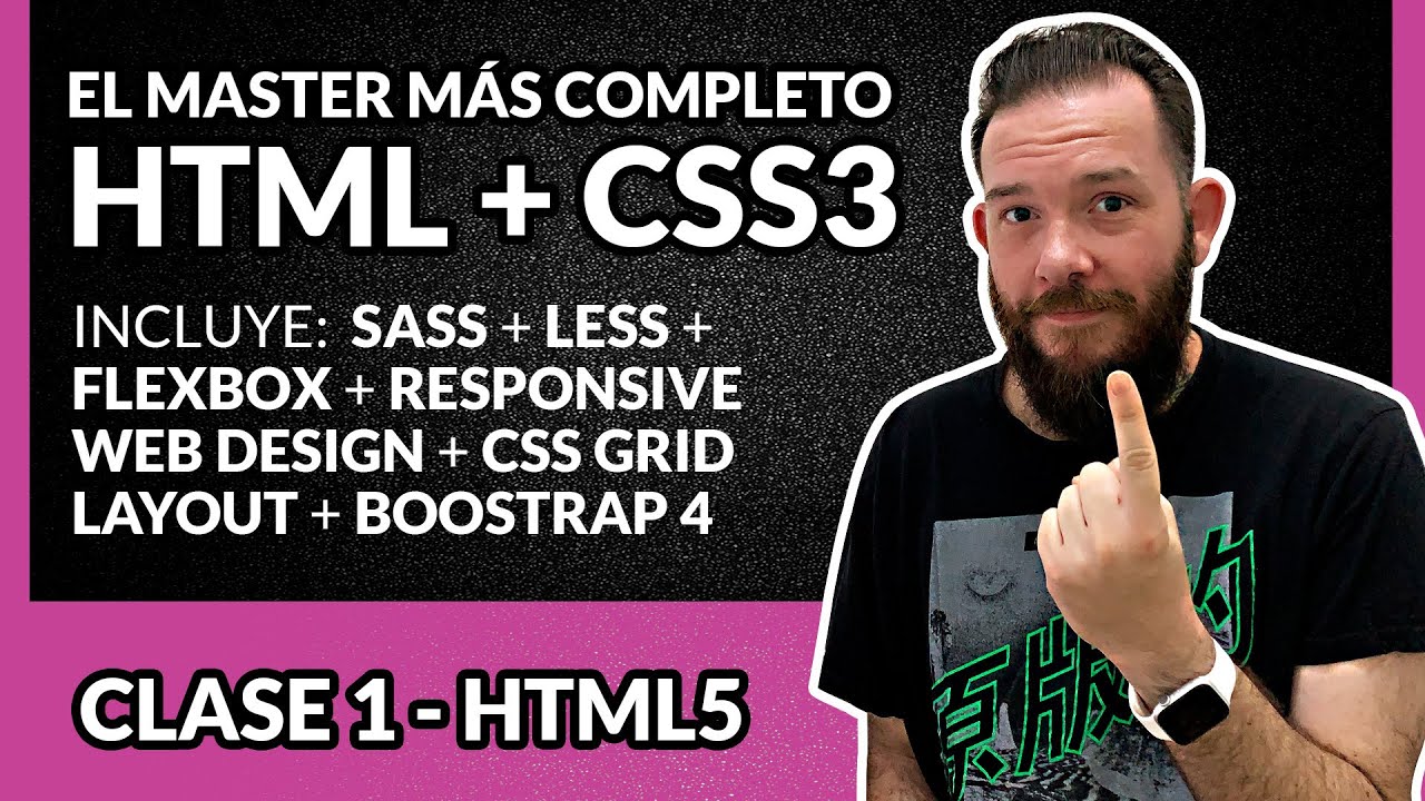 Curso MASTER de HTML y CSS avanzado 🚀  2020 👉  CLASE 1 HTML5 / de 👉 PRINCIPIANTE a EXPERTO