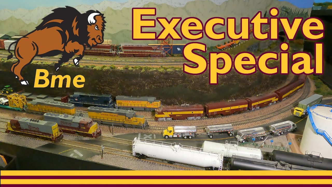 Transcontinental Executive Train over the Butte Mine & Eastern HO Scale Railroad