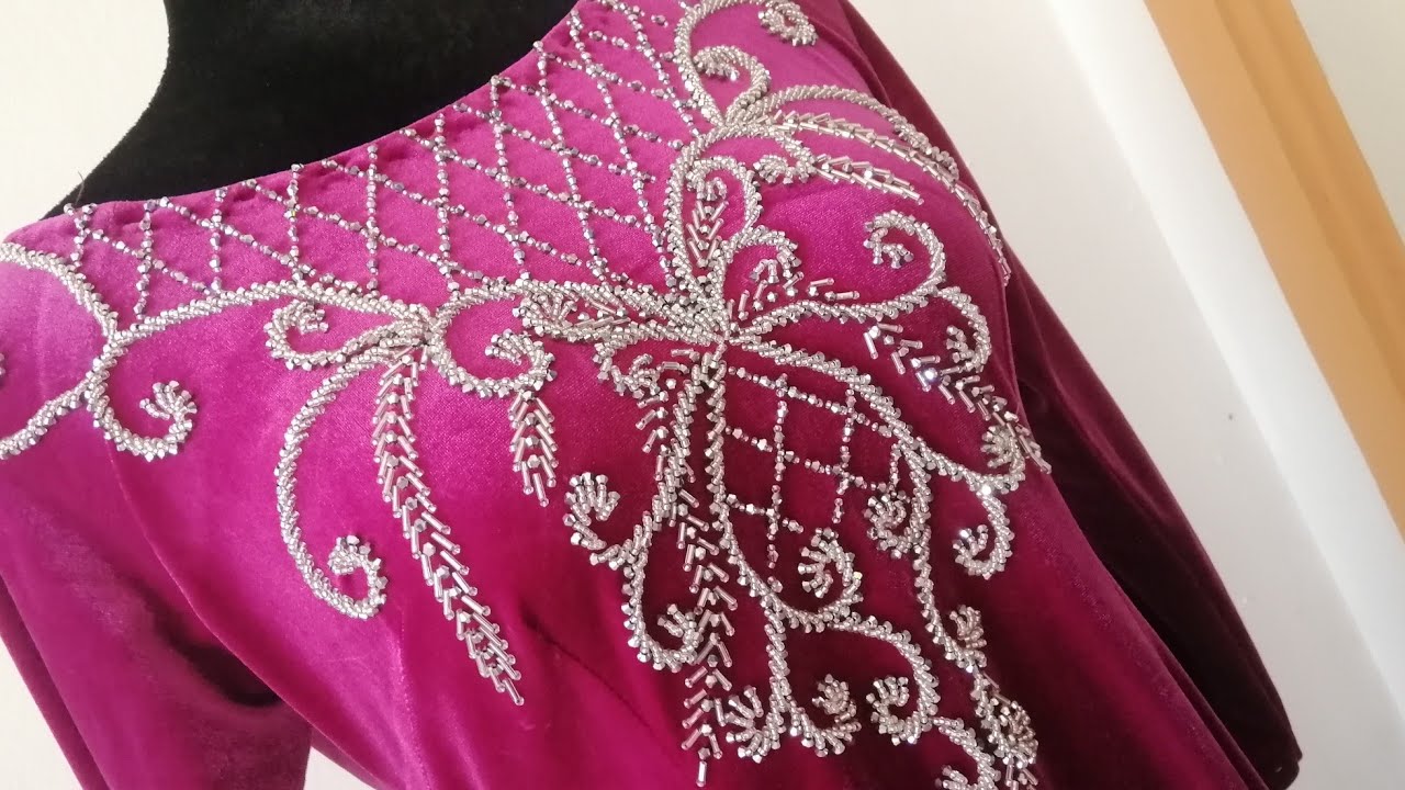 Kết cườm#Hướng dẫn kết cườm lên Áo Dài#21
