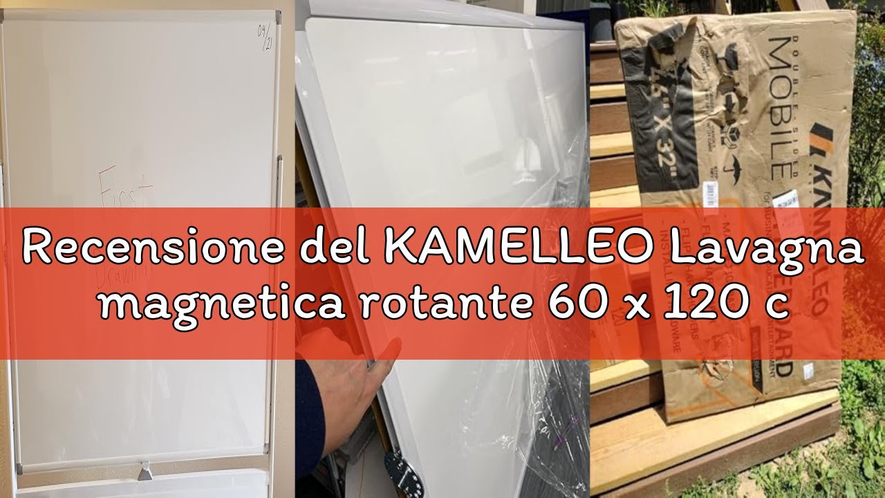 Recensione del KAMELLEO Lavagna magnetica rotante 60 x 120 cm - Lavagna cancellabile a secco portati