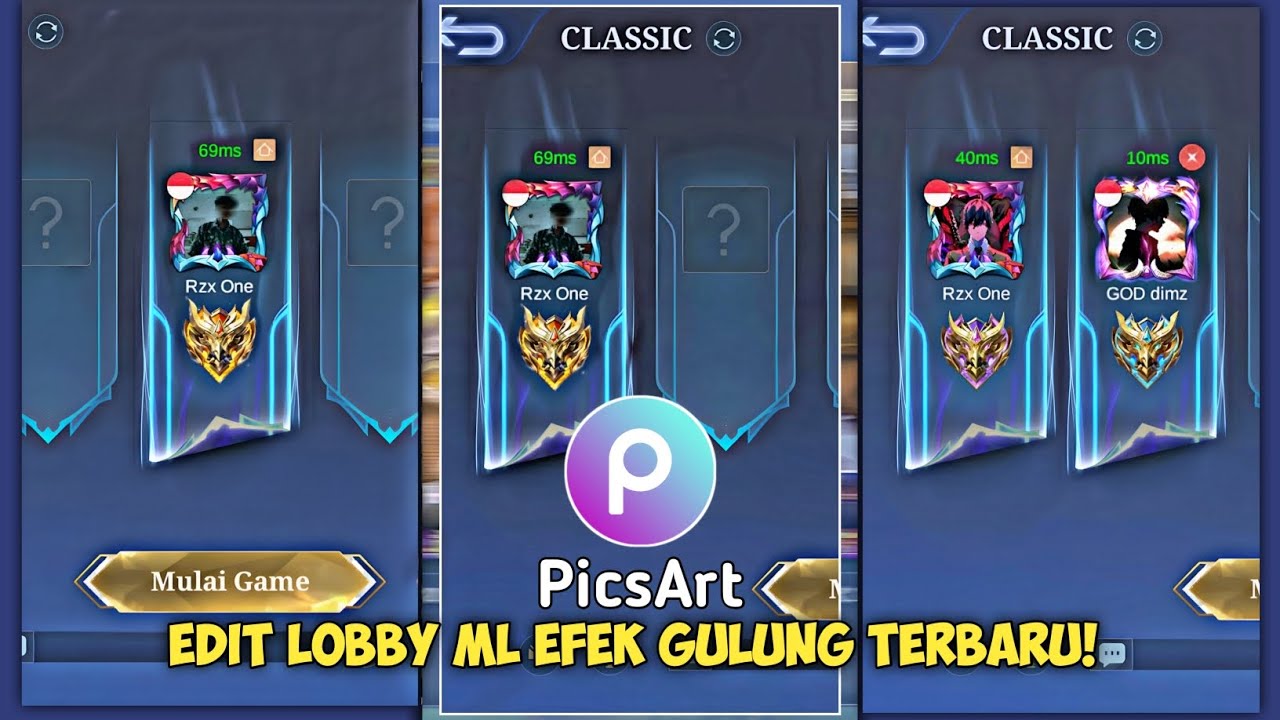 TUTORIAL Edit Lobby ML Efek Gulung di Aplikasi Picsart