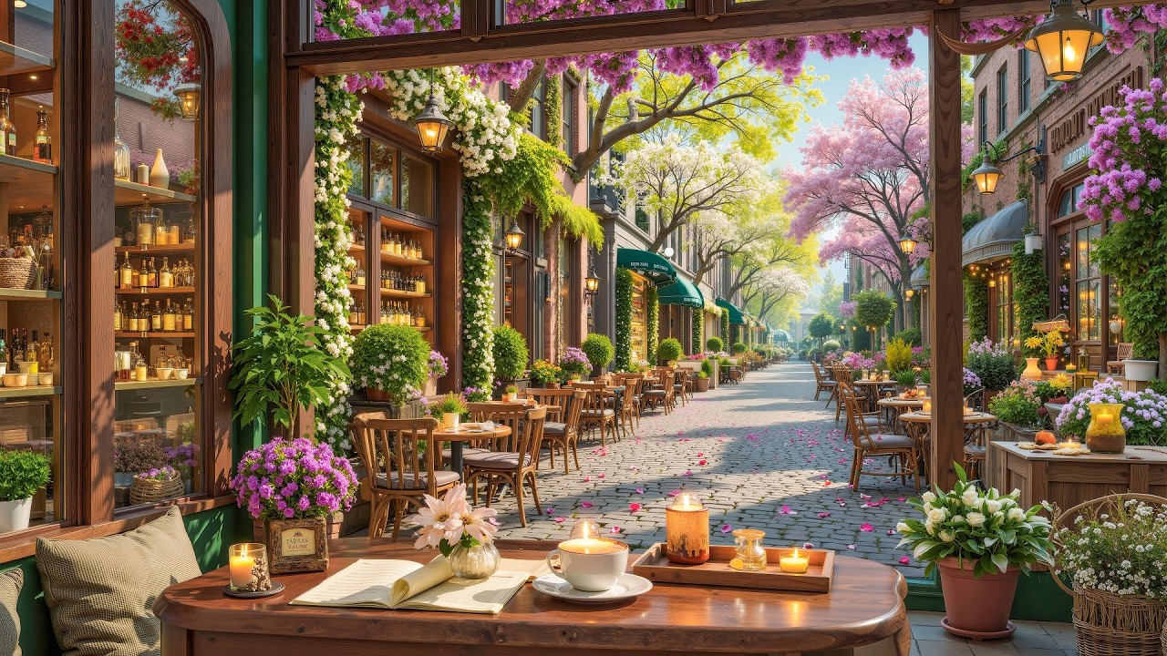 Peaceful March Spring Evening ☕ Smooth Jazz Ambience & Relaxing Background Music for Study & Work