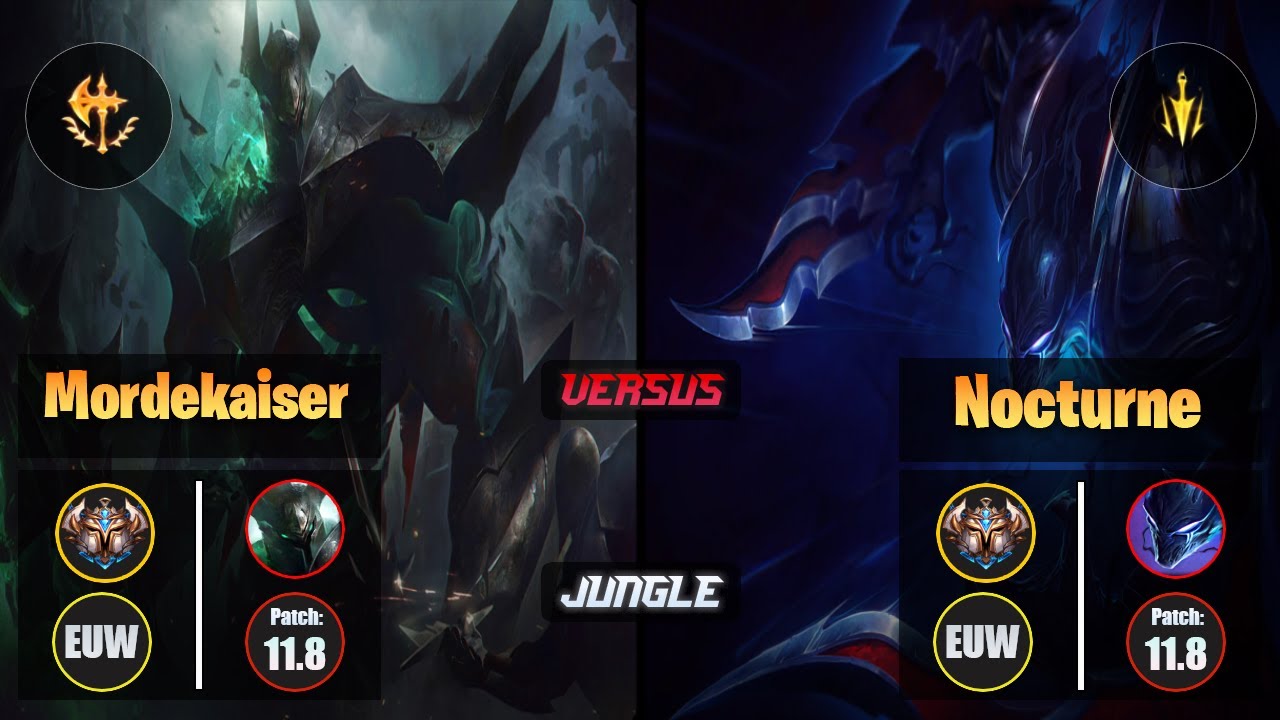Challenger MORDEKAISER [Conqueror] (Jungle) VS  NOCTURNE - Challenger EUW Patch 11.8