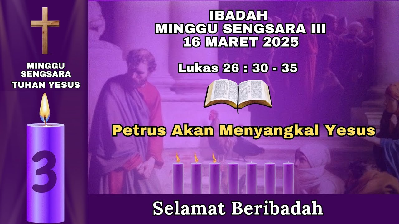 IBADAH MINGGU SENGSARA III, JEMAAT GKI PNIEL KOTARAJA || MINGGU 16 MARET 2025